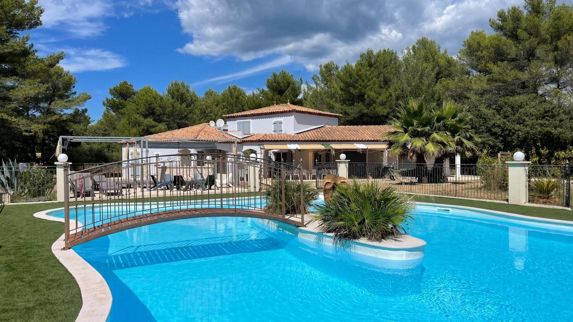 Villa Signo - Piscine privée Signes Exterior foto